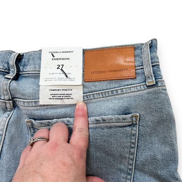 NWT Citizens Of Humanity Emerson Slim Boyfriend Jeans in Sugarcoat Size 27 $228 - Picture 9 of 9